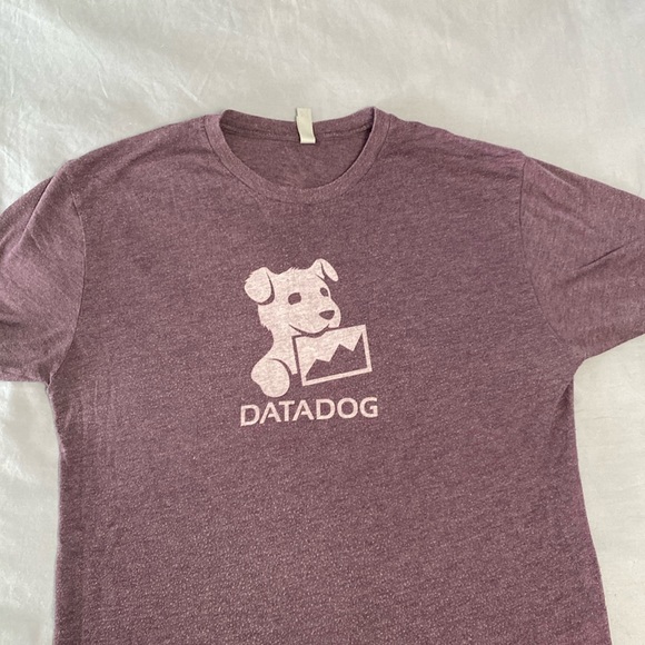 Unisex size large Data Dog tshirt purple - Picture 1 of 2